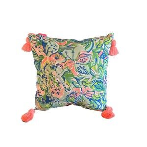 Lilly Pulitzer Feline Good Print Tassel Pillow